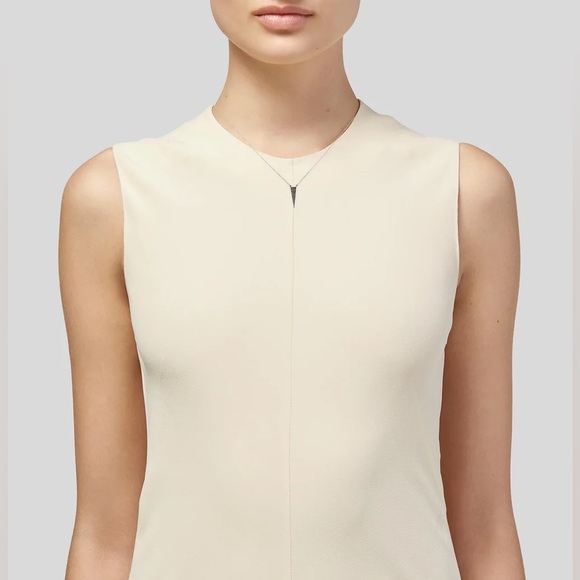 ADINA REYTER 14k gold Long Solid Pavé Triangle Pendant Necklace - Picture 4 of 4